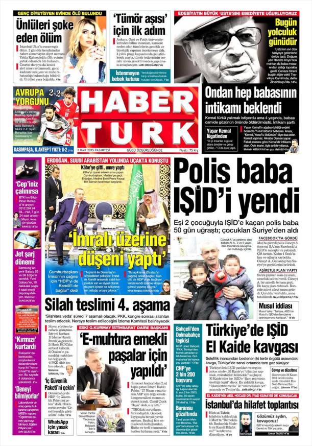 02 Mart 2015 Pazartesi Gazete Manşetleri ( 2 )