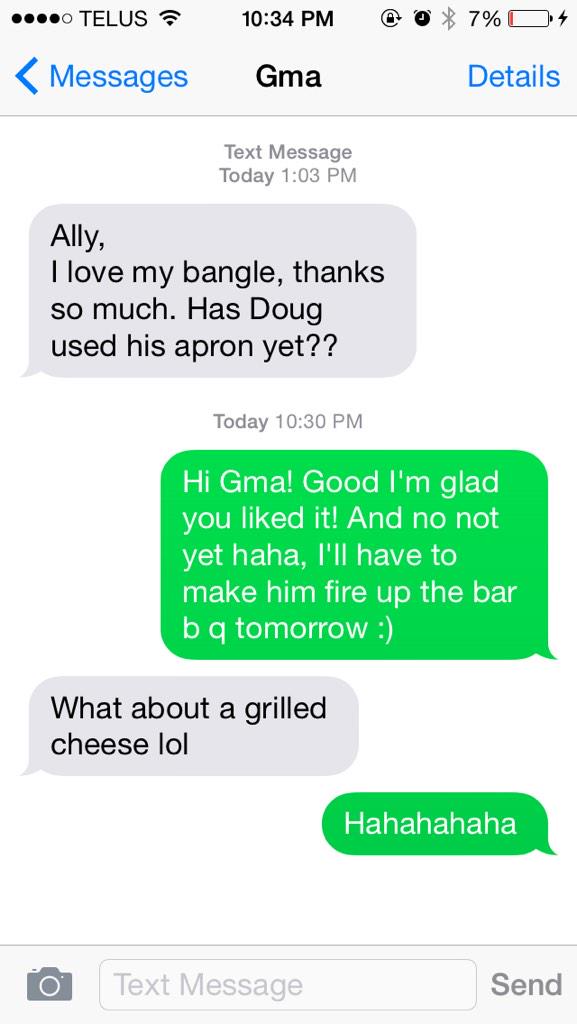 2allygail's tweet photo. Grandma 1 Doug 0 👊@Djones_17 http://t.co/nlPhV3rYqZ