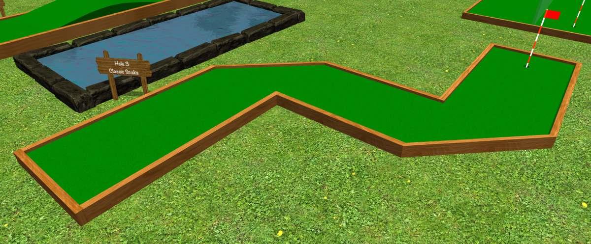 MellowMiniGolf's tweet image. Classic course, Hole 3: Classic Snake