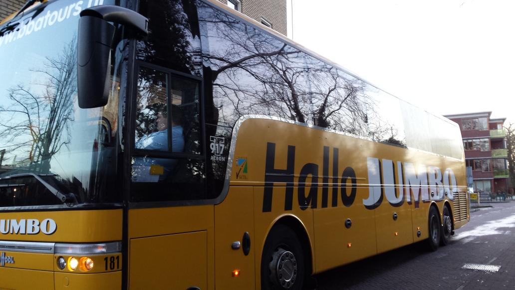 Vandaag gaan we bijna al het personeel naar de welkom bij Jumbo dag in Veghel