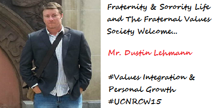 Honored to have Mr. Dustin Lehmann,@theLDRSHIPgroup CEO with us this evening for #UCNRCW15 Opening Ceremony! <a href="/UCVets/">UC Veterans</a>