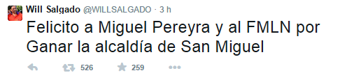 DeportesC10's tweet photo. Will Salgado acepta derrota electoral y felicita a Miguel Pereyra y FMLN por triunfo. http://t.co/ImhqFuXbQi