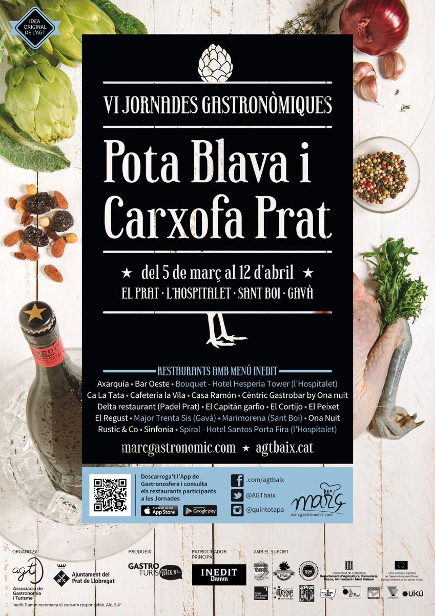 El #Potablava y la #CarxofaPrat vuelven a ocupar el Baix Llobregat en el #marçgastronomic bit.ly/1K7BypP