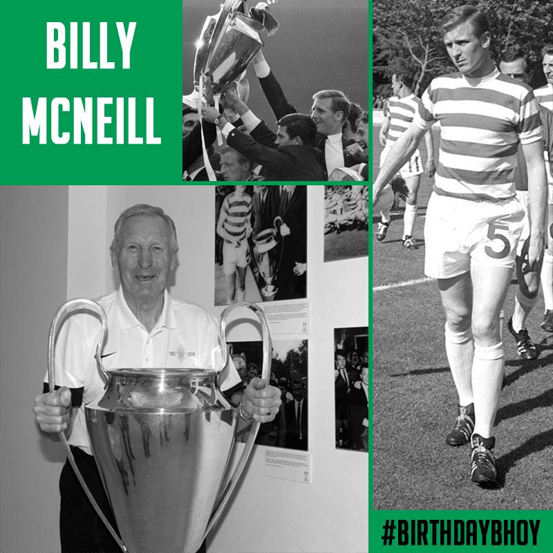 Happy 75th Birthday Billy McNeill from everyone at Celtic Football Club (NM) 