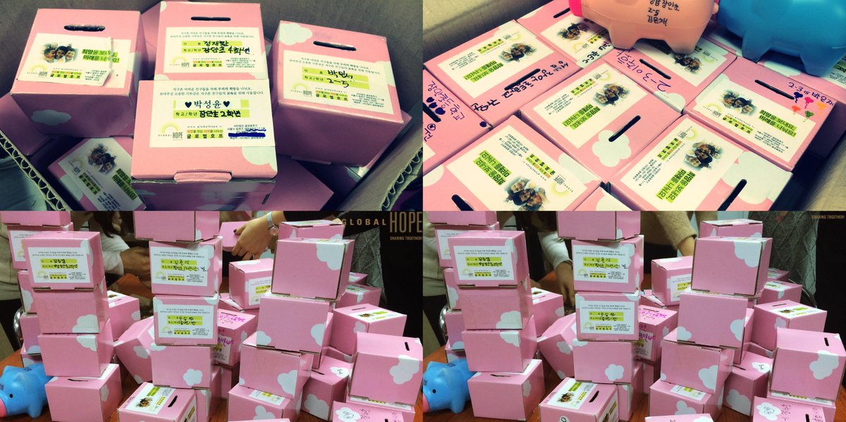 글로벌호프의 결연학교인 성남 장안초등학교 261명의 천사로부터 선물이 왔습니다! "봉사를 합시다!" "친구들아 힘내! 응원할게!"라고 덧붙여준 아이들과 더불어 많은 친구들의 희망 모음에 다시 한번 감사합니다.