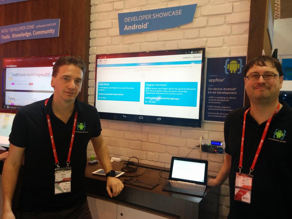 AndroidIDE's tweet image. Meet us at the Intel booth in hall 8.1 at #MWC15 today and Wednesday morning #IntelAndroid
