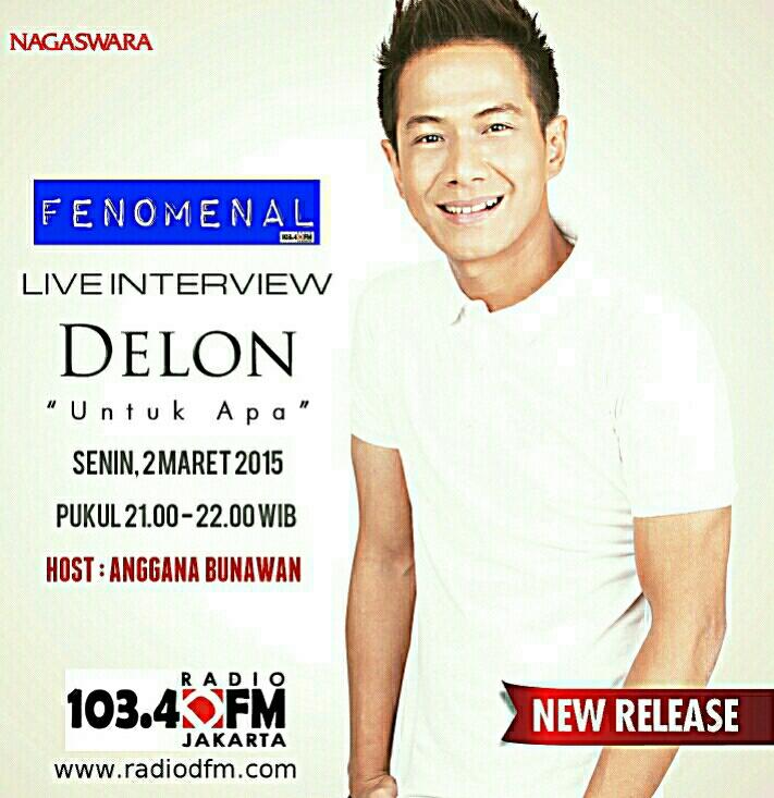 RT @ichanyalisa: Today..stay tune guys ;) <a href="/delondulan/">Delon Thamrin</a> @1034DFMjakarta <a href="/NAGASWARA_ID/">NAGASWARA Music</a>  cc: <a href="/delonersclub/">Deloners Club</a> <a href="/yeslinwang/">Yeslin Wang</a>