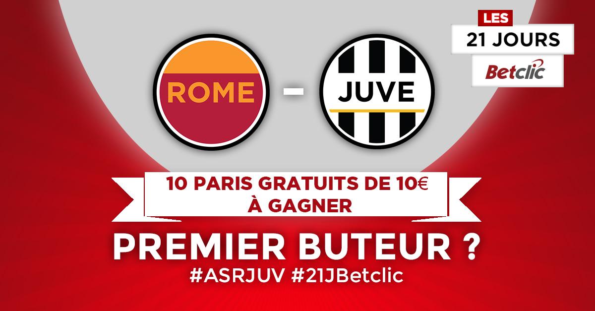 Betclic's tweet image. [#FreeBet] Qui sera la premier buteur du match #ASRJUV ? RT + votre réponse accompagnée du hashtag #21JBetclic !