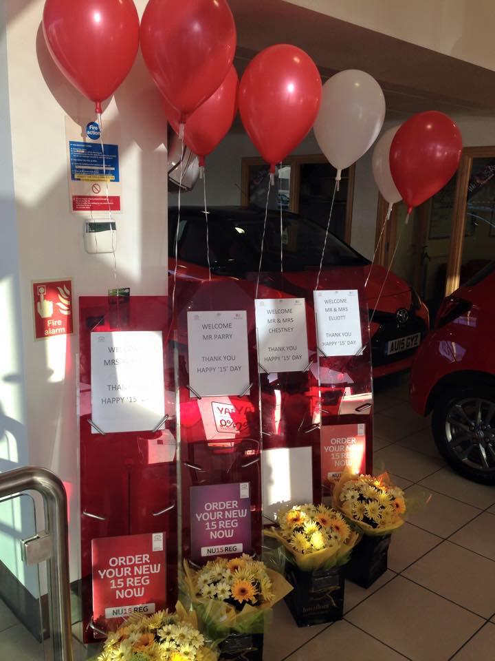 peterbtoyota's tweet photo. Our sales team at Kings Lynn Toyota making the customer handover experience extra special! #15REG @ToyotaGB http://t.co/ePMeBqiDO9