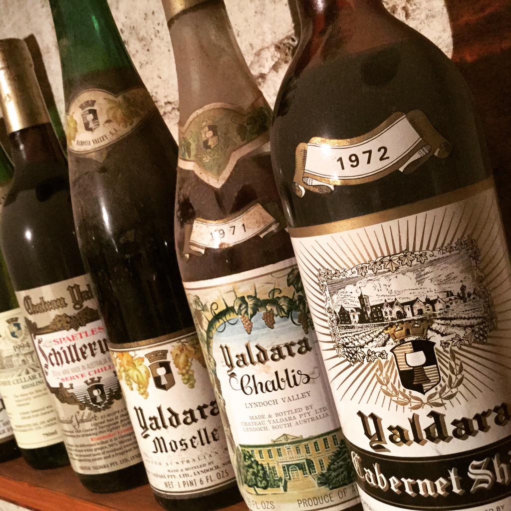 Chateau Yaldara 1970's classics! Hmmm wonder how they are tasting? #barossacomeshome #wine #barossa #vintage