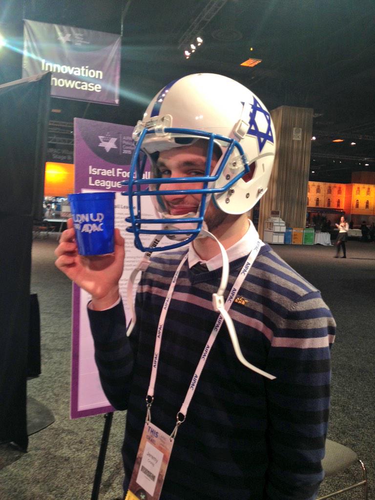 NFTYPresident's tweet photo. Looks like @JeremyCronig is ready for @AIPAC policy conference day 2! #strengthinalliance #PC15 http://t.co/goMzyOxXRG