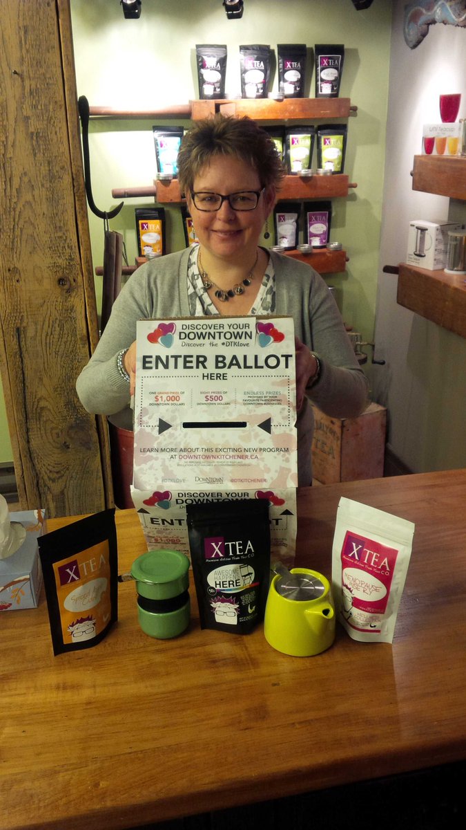 ZeniaHorton's tweet photo. Got the ballot box! Get @DTKitchener. This week @glossrock @TWHSocial_KW #XTeaCO #EllisonsBistro. See you soon http://t.co/jpYeTZjuDM