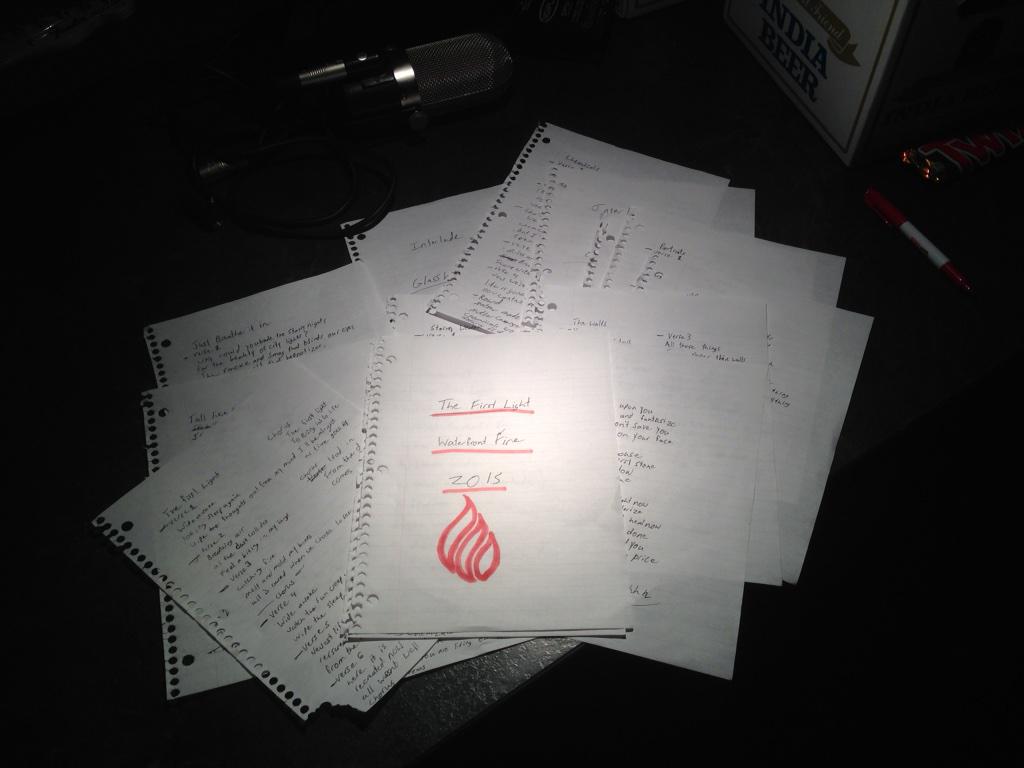 JordanCoaker's tweet photo. Here it is! #lyricscomplete #firstlight  @WaterfrontFire http://t.co/FYkaEaAT8V