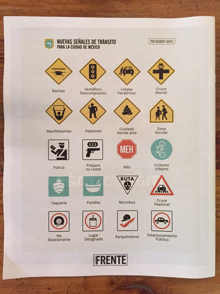 sallesino's tweet photo. Nuevas Señales de Tránsito para la Ciudad de México: http://t.co/YmD9QhkzH7