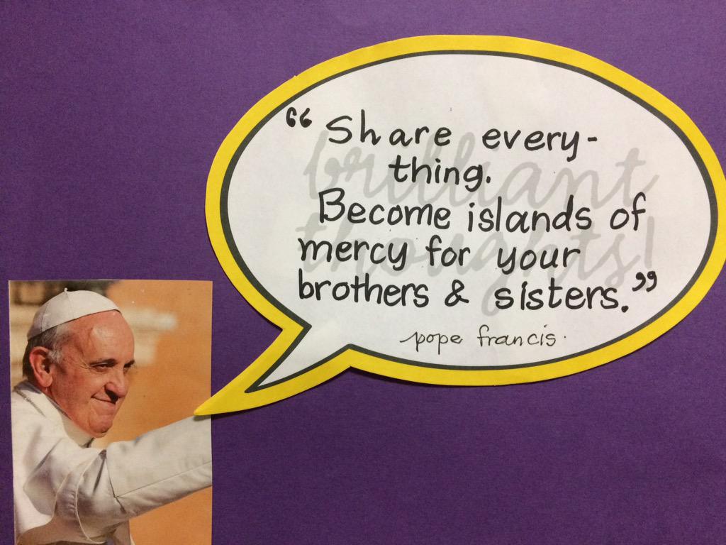 JesusHeals247's tweet photo. A thought from @Pontifex to begin our day! #ShareMercy http://t.co/DE2FSvqwoF
