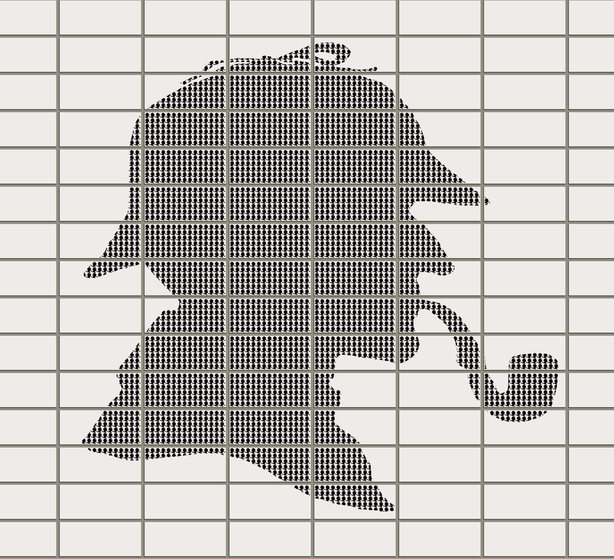 えのころ工房 ホームズとワトスンlineスタンプ販売中 ドット絵 地下鉄ベーカー街駅のタイル ホームズのシルエットで シルエット Http T Co Suuri8h2ys Twitter