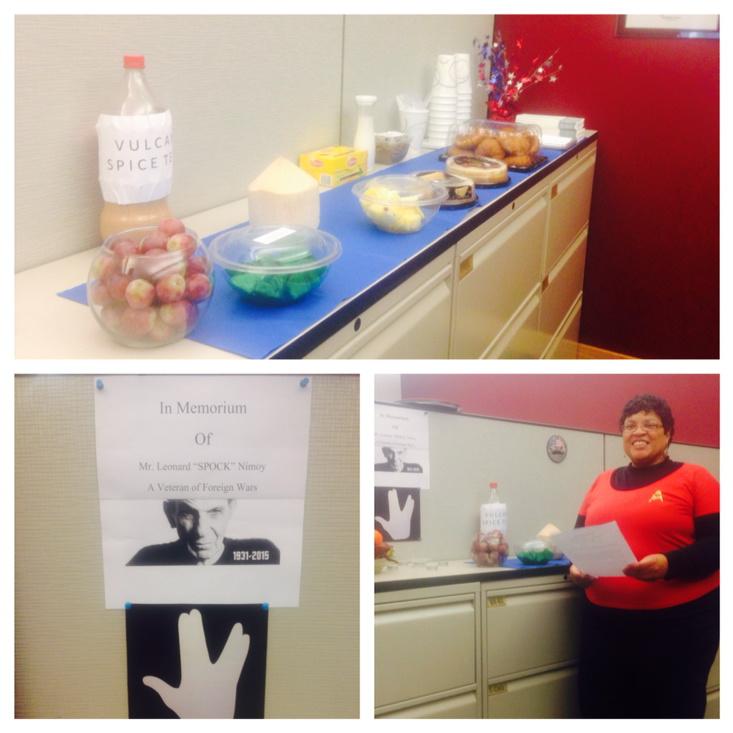 Celebrating the life of fellow veteran Mr. Leonard "Spock" Nimoy