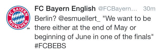 BayernFansIntl's tweet image. According to @KristStoja the Bayern twitter handle apparently gave the wrong translation to Mullers statement