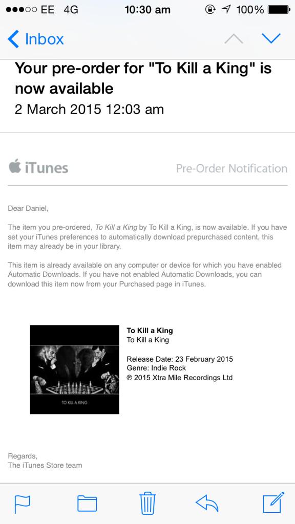 bastille's tweet photo. Woke up to this today... EXCITING STUFF http://t.co/ueGvGROa6C