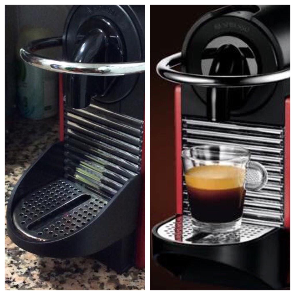 MKR_byLua's tweet photo. Señores @NespressoES creo que mi cafetera está montada al revés,no puedo levantar la bandeja.Comparo con la de la web http://t.co/gm2qZB7aFK