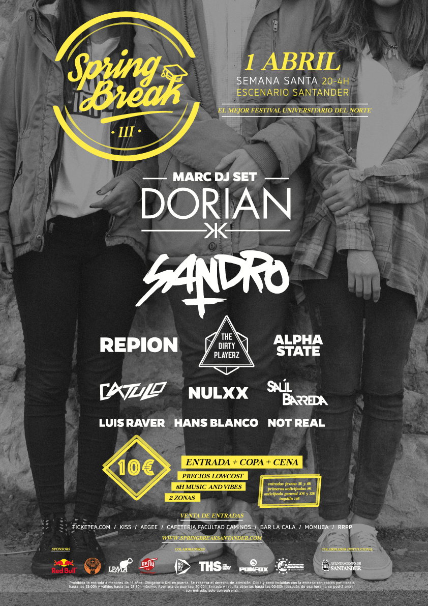 SpringBreakSDR's tweet photo. 🔶 SPRING BREAK • III EDITION 🔶

¡El 1 ABRIL vuelve el mejor festival universitario a @escenasantander! :) http://t.co/t4NwemzZHl