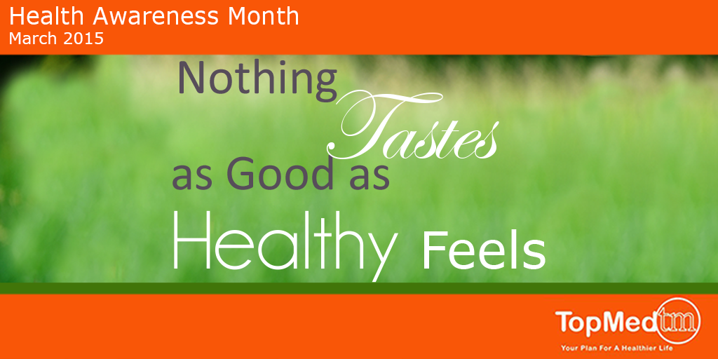 TopMedMS's tweet photo. Health Awareness Month – March 2015 The time for action is now! Start making small healthy changes to see results! http://t.co/u3qc4oYlaA