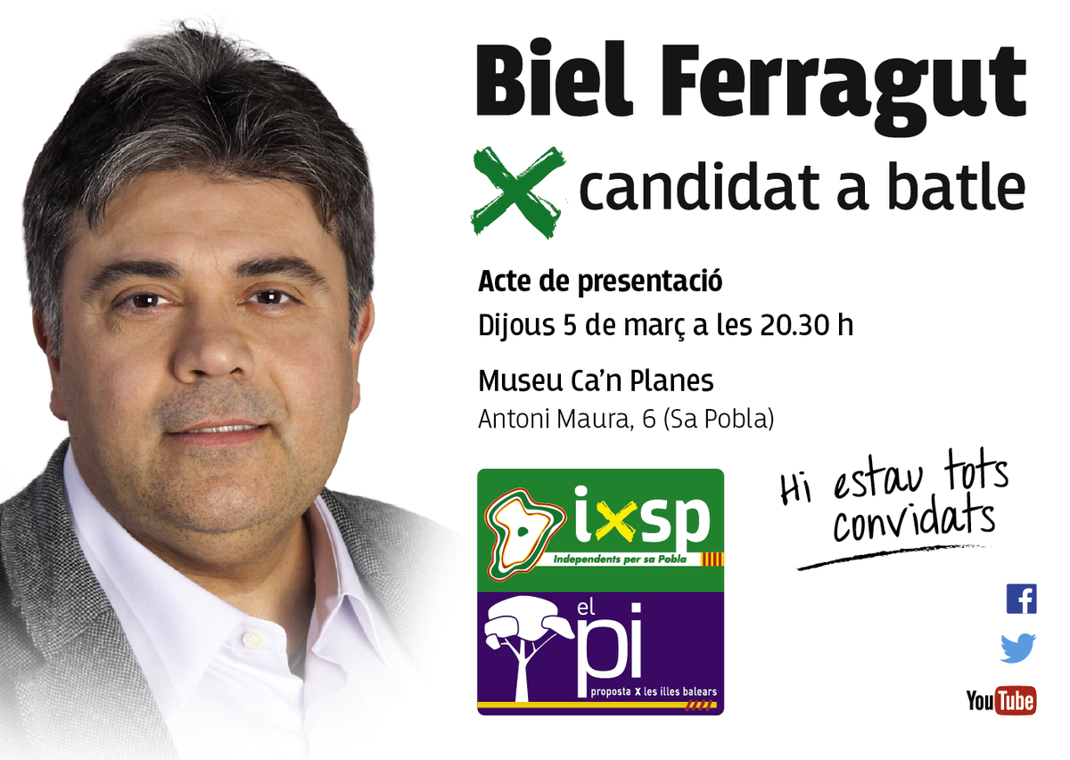 IxSP's tweet photo. Aquest dijous5 de març a les 20:30h en el Museu de Can Planes:ACTE DE PRESENTACIÓ DE BIEL FERRAGUT X CANDIDAT A BATLE http://t.co/f9I2oU6jZW