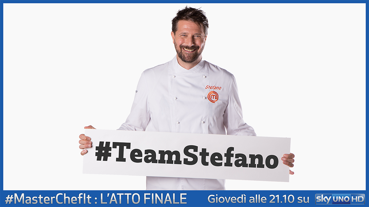 MasterChef_it's tweet photo. GIOVEDÌ alle 21.10 LA FINALE di #MasterChefIt su @SkyUno! Sarà #Stefano il vincitore? Fai RT se sei #TeamStefano! http://t.co/4rZjliQ5Be