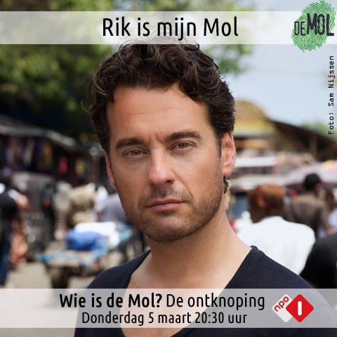 Retweet als @rikvdwestelaken jouw Mol is. Donderdag live de ontknoping van #widm