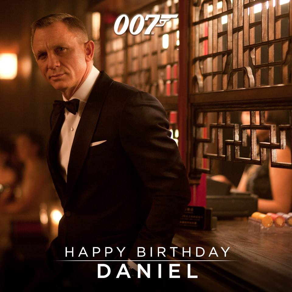 We\ll take him shaken or stirred! Happy 47th Birthday to one of the best, Daniel Craig! Many happy returns Mr. Bond! 