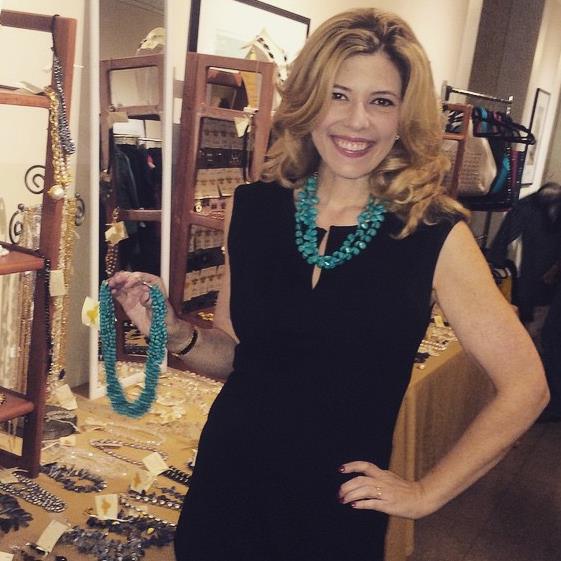 DistrictSample's tweet photo. Queen Bee designer Allison Priebe Brooks will be selling this turquoise necklace for just $75! #ShopDSS #DSS2015 http://t.co/1OnhJYTutZ