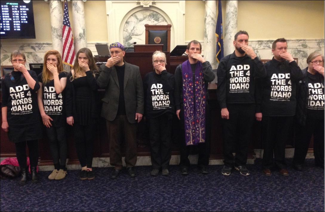 CBS2Boise's tweet image. Add the Words silent demonstrations underway at the Statehouse.