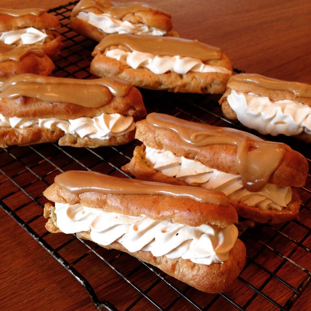 jolers's tweet photo. @PaulHollywood this is such a great recipe - thank you! I made the eclairs for our village cafe. Gone in 60 seconds! http://t.co/djRkM3m9wo