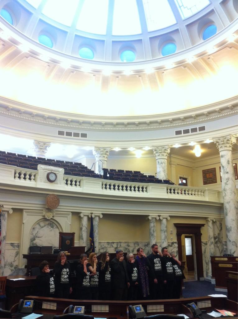 nicolelefavour's tweet image. Idaho we changed hearts. Still you&apos;re silent in the face of harm. We stand til you say in law LGBT lives matter.