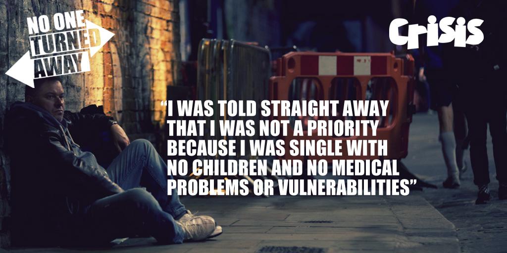 crisis_uk's tweet image. The law's leaving homeless people out in the cold. Support #NoOneTurnedAway to demand change: bit.ly/1t7VHn0