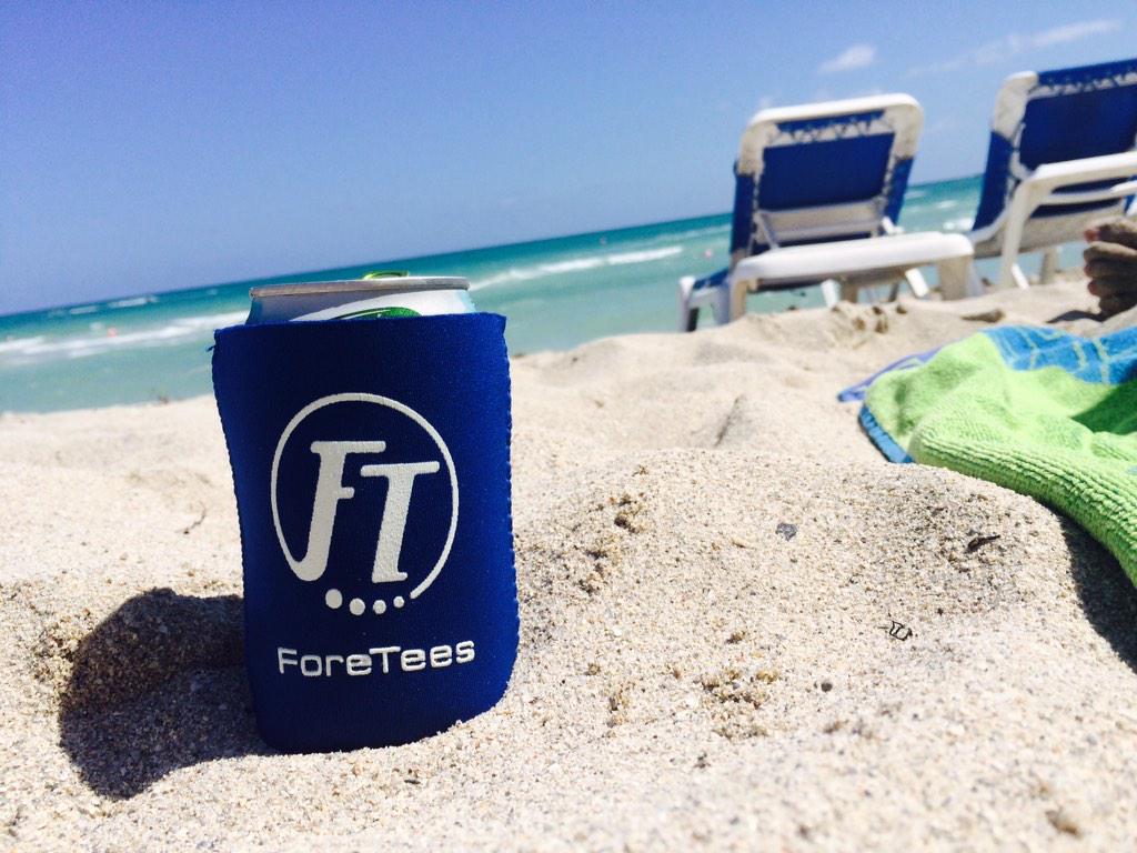 ForeTees (@teamforetees) on Twitter photo Happy Monday! #ForeTees koozie checking in from South Beach Miami. Thanks for the picture <a href="/PatHagenbucher/">Pat Hagenbucher</a> Happy Monday! #ForeTees koozie checking in from South Beach Miami. Thanks for the picture <a href="/PatHagenbucher/">Pat Hagenbucher</a>