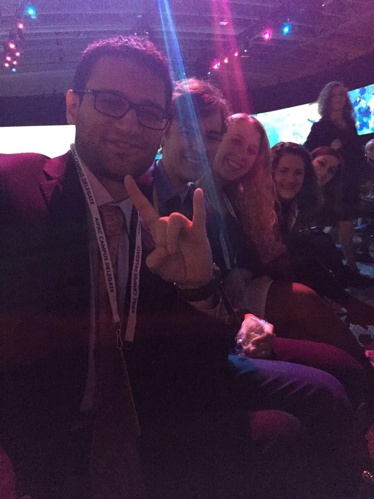 UT students excited about hearing from <a href="/IsraeliPM/">Prime Minister of Israel</a> Netanyahu #AIPAC2015