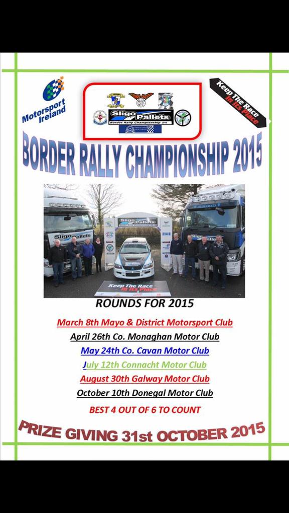 Cavan Motorclub (@cavanmotorclub) on Twitter photo This years rally will be round 3 of the sligo pallets <a href="/Border_Rally/">Border Rally</a> this years championship poster has all the dates. This years rally will be round 3 of the sligo pallets <a href="/Border_Rally/">Border Rally</a> this years championship poster has all the dates.