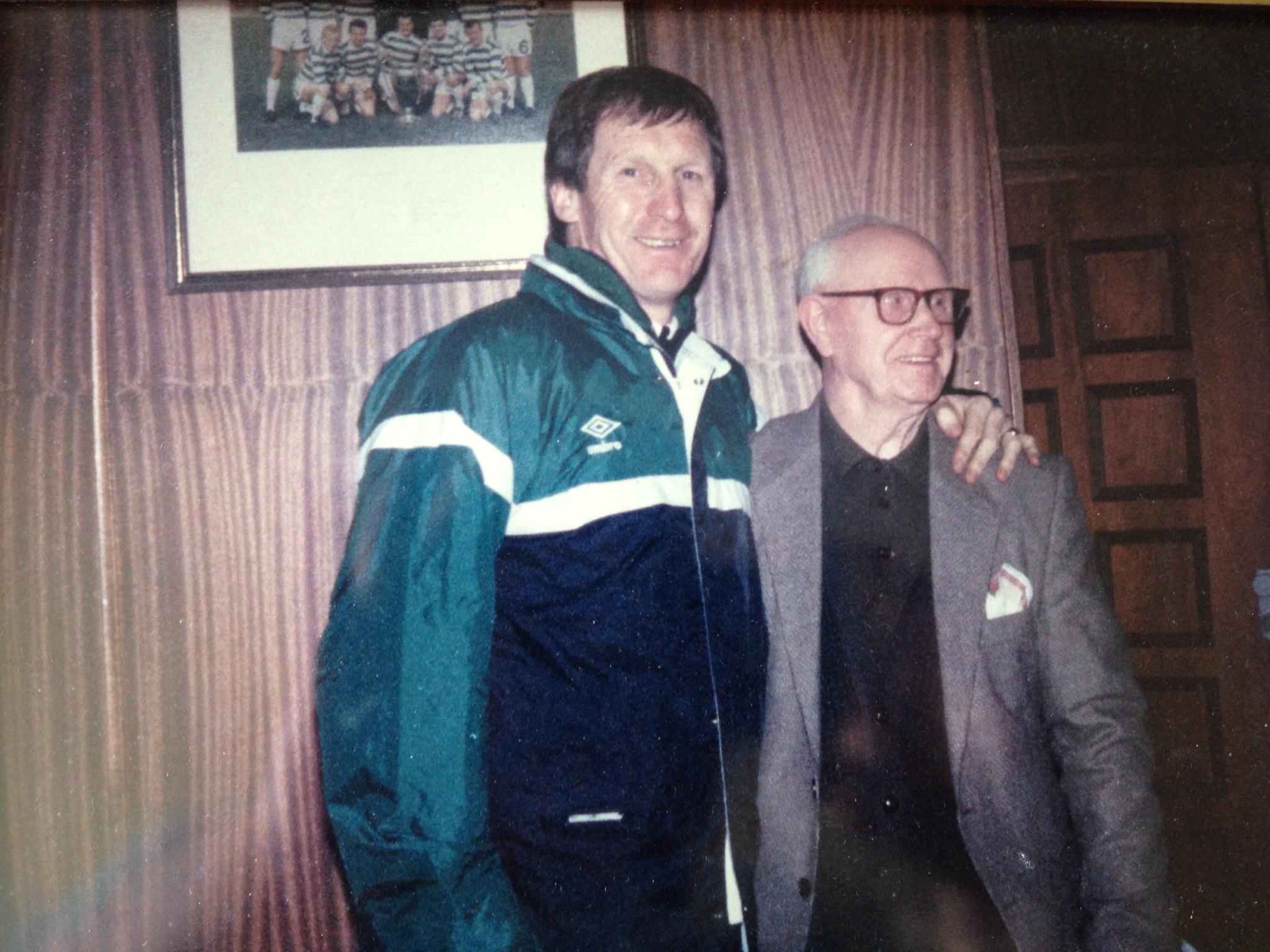 Happy 75th birthday to Billy McNeill one great man meets another (my grandad in 1988) 