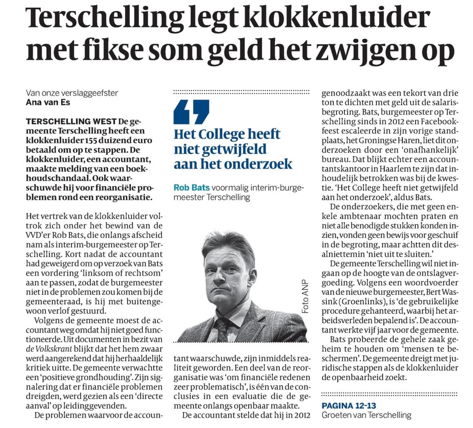 Jort Kelder On Twitter Terschelling Pikt Berichten Volkskrant En Nosjournaal Niet Over Zwijggeld Klokkenluider Http T Co Af0o0r3kgq Http T Co Ycsucnzk9m