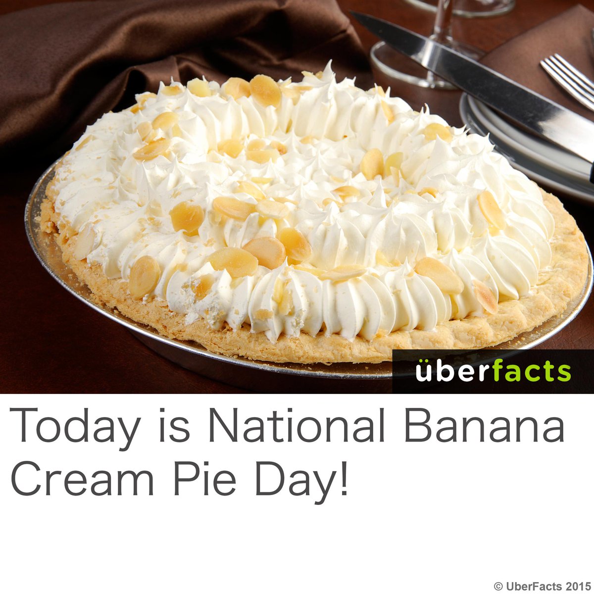 UberFacts's tweet image. Happy National Banana Cream Pie Day!