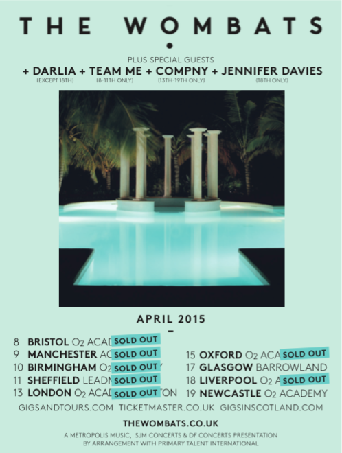 Darlia's tweet photo. We are back on tour in April and May - supporting The Wombats and then more headline dates. Who are we seeing? http://t.co/ysE6SuWgtZ