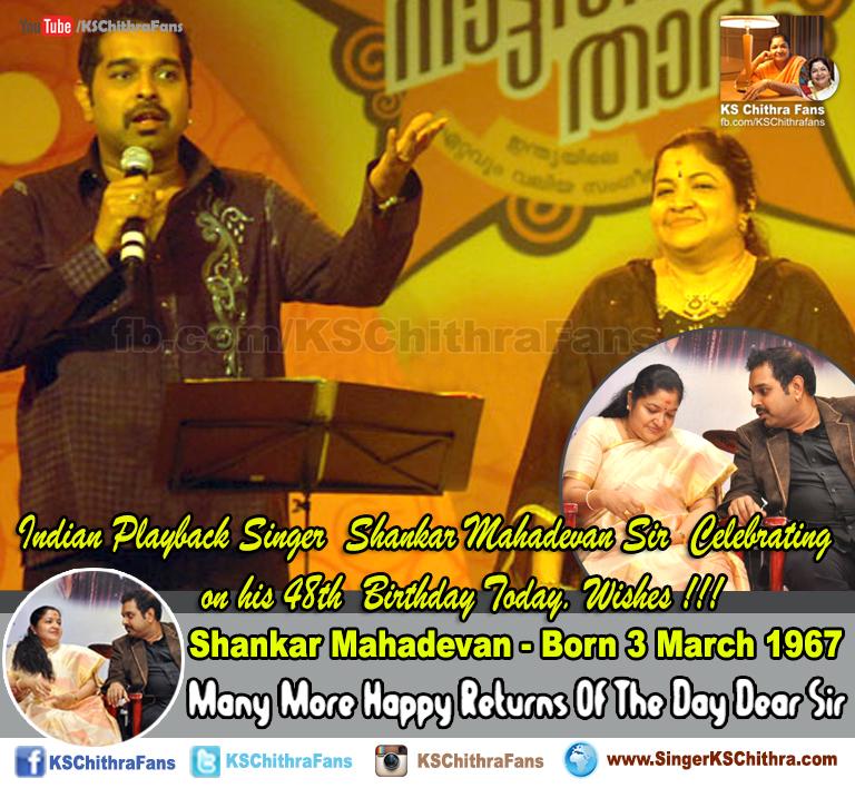 Indian PlaybackSinger Shankar Mahadevan Sir Celebrating on his 48th Birthday.Happy B\day Sir  