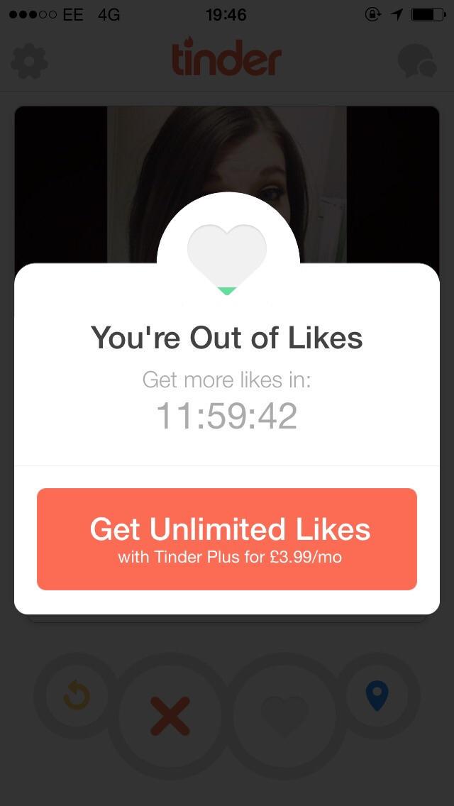 Tinder out of likes