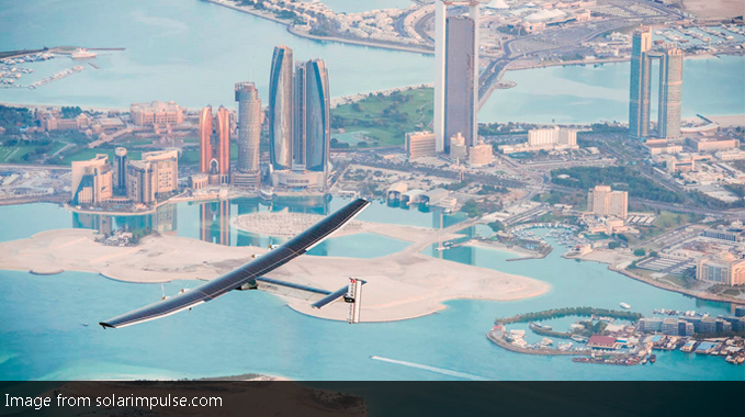 RT_com's tweet photo. Solar powered plane passes 3rd test before round the world trip http://t.co/KYSodVzI99 http://t.co/qBVri7oYqo