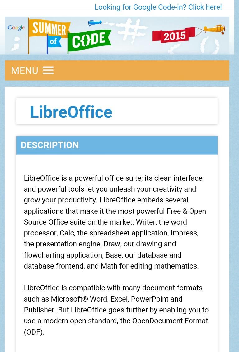 deneb_alpha's tweet image. @libreoffice accepted to Google Summer of Code 2015 #gsoc2015