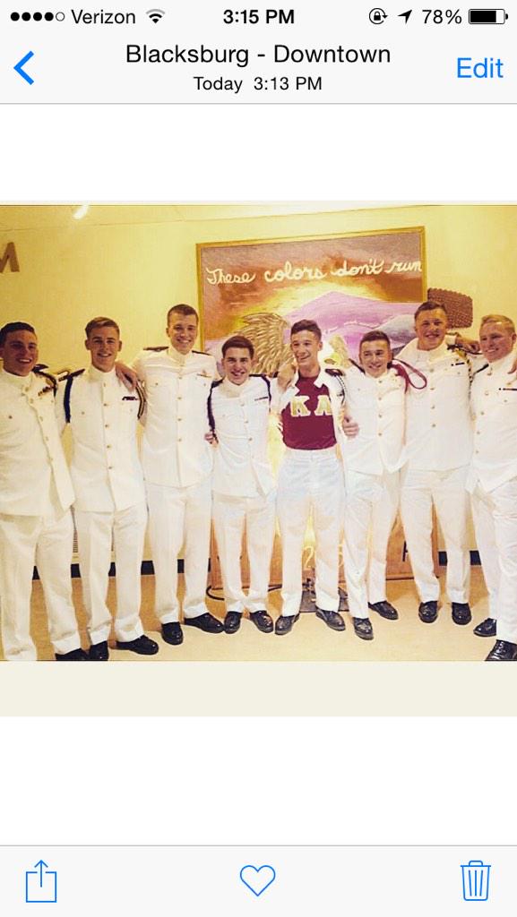 kappaalphaorder's tweet image. Brothers from Epsilon Eta chapter at Virginia Tech Corps of Cadets Military Ball.