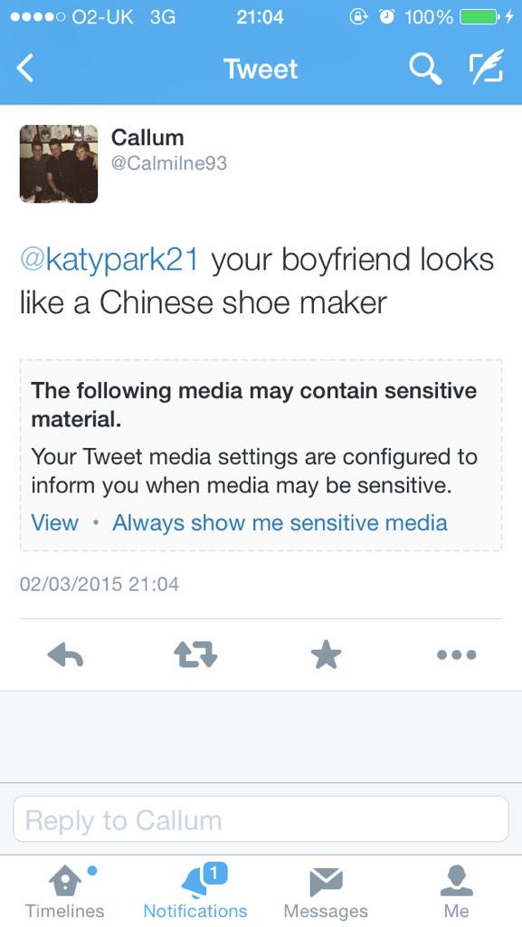 katypark21's tweet photo. @Calmilne93 racist http://t.co/j4sRLGlD03