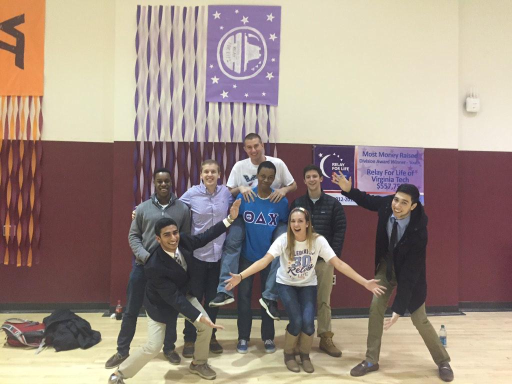VTThetaDeltaChi's tweet photo. Brothers at @VTRelay kickoff! TDX looks forward to our 3rd year of 100% participation in this amazing event http://t.co/qnVhcinRQW