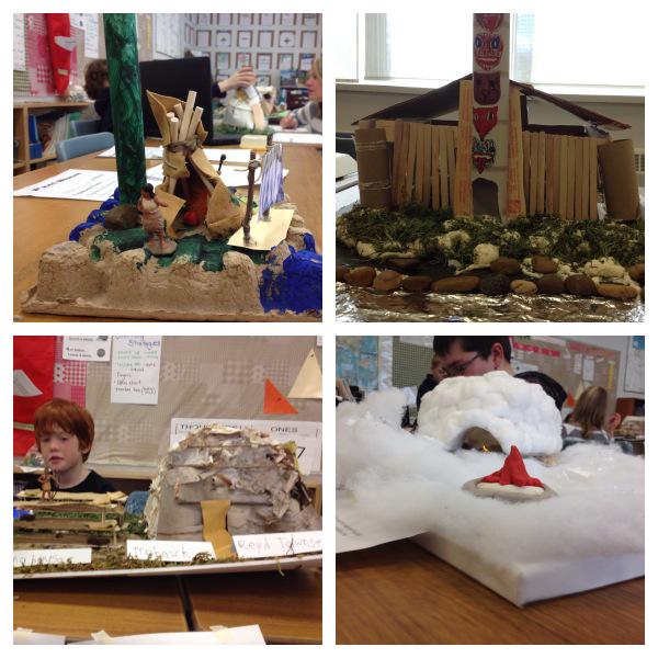 Creative models and interesting facts about FNMI lodgings in Mrs Nevison's class today!